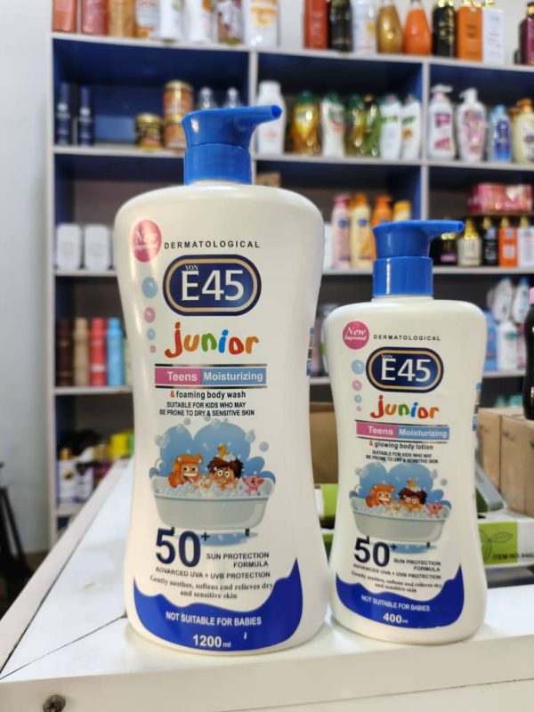 E45-Junior Teens Moisturizing and Glowing body lotion and Foaming body wash